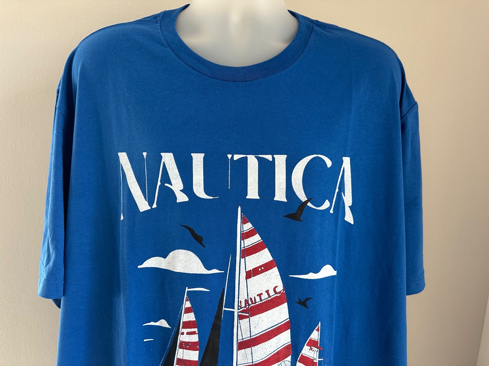 Nautica B&T Olympic Blue Nautica Sailing Club Graphic S/S T-Shirt Size 4XL,XXXXL gallery