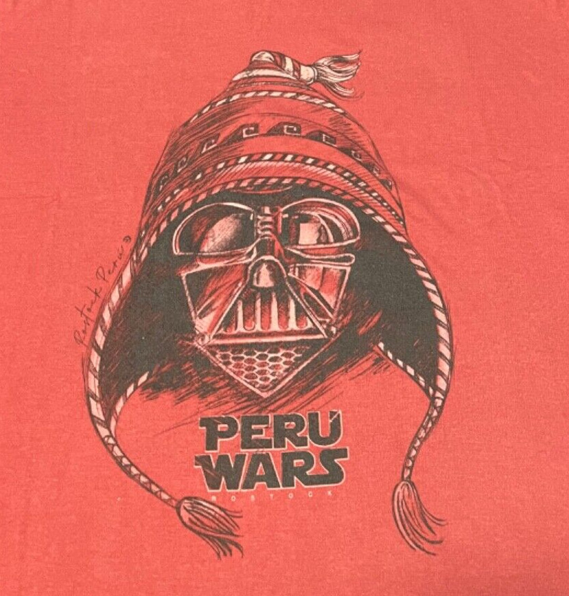 Rostock Peru Maroon Peru Wars Star Wars Graphic Short Sleeve Tee Size Small NWOT gallery