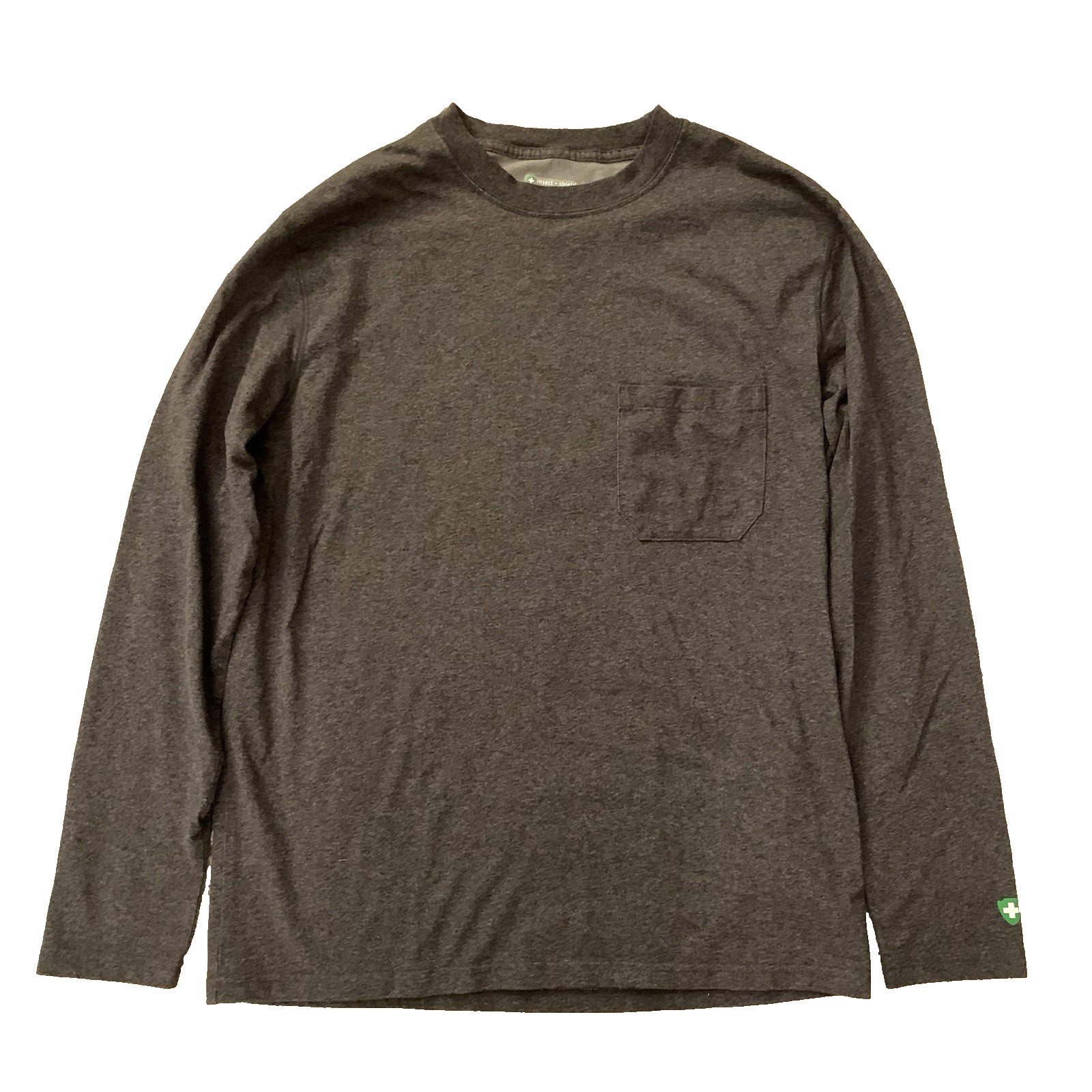 Insect Shield Mens Long Sleeve Pocket T-Shirt Titanium M DriBalance UPF 30+ gallery