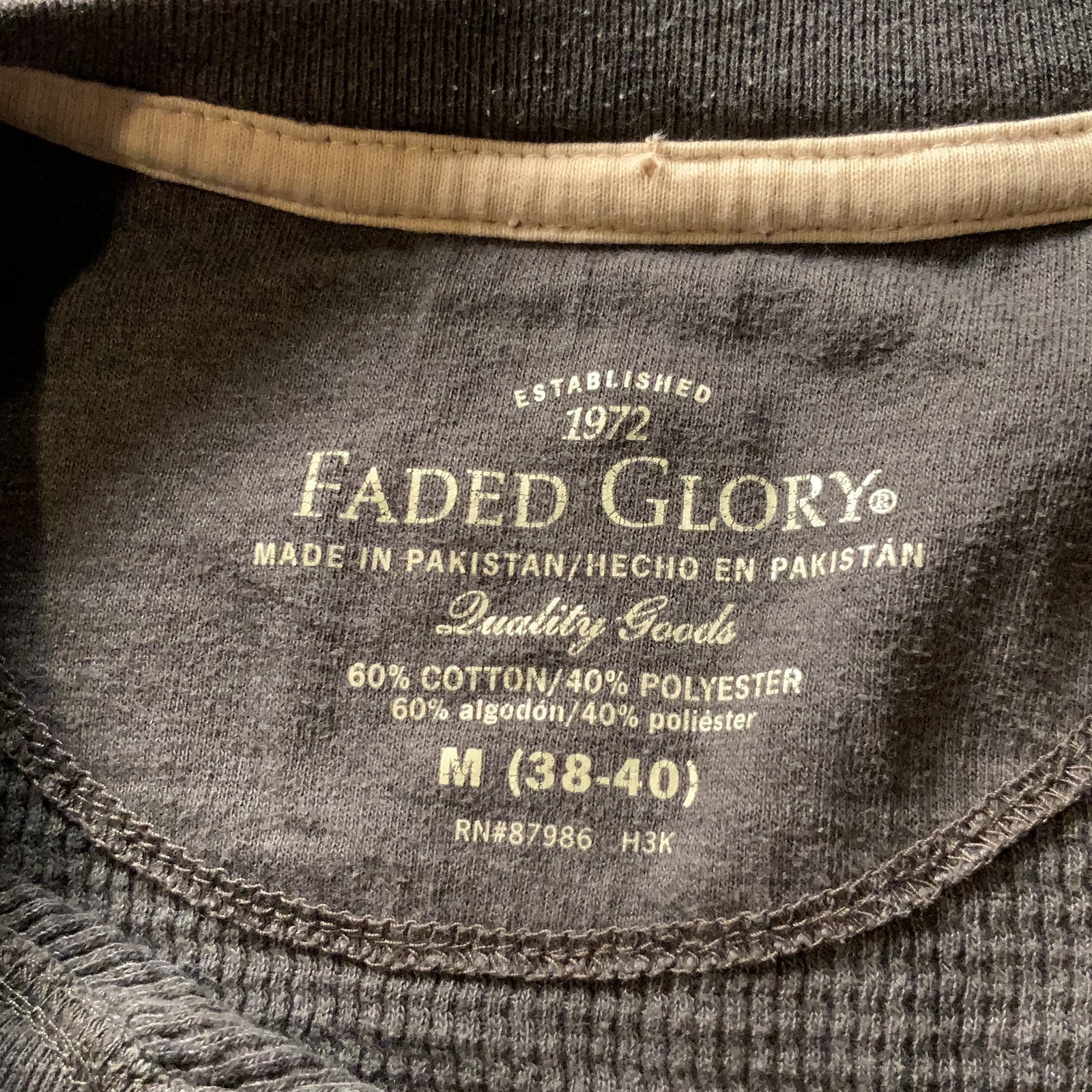 Faded Glory Waffle Shirt Medium Mens Brown Cotton Blend Comfort Classic Outdoor gallery