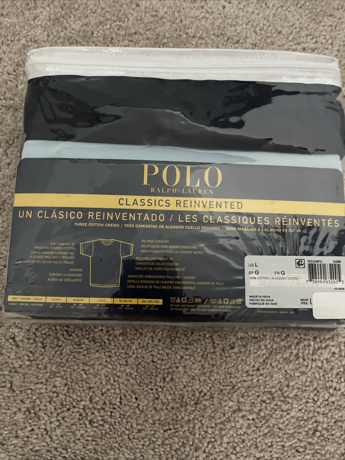 Lot Of Men’s POLO Ralph Lauren 3-Pack Mens mix-Color Classic Fit Neck T-Shirt gallery