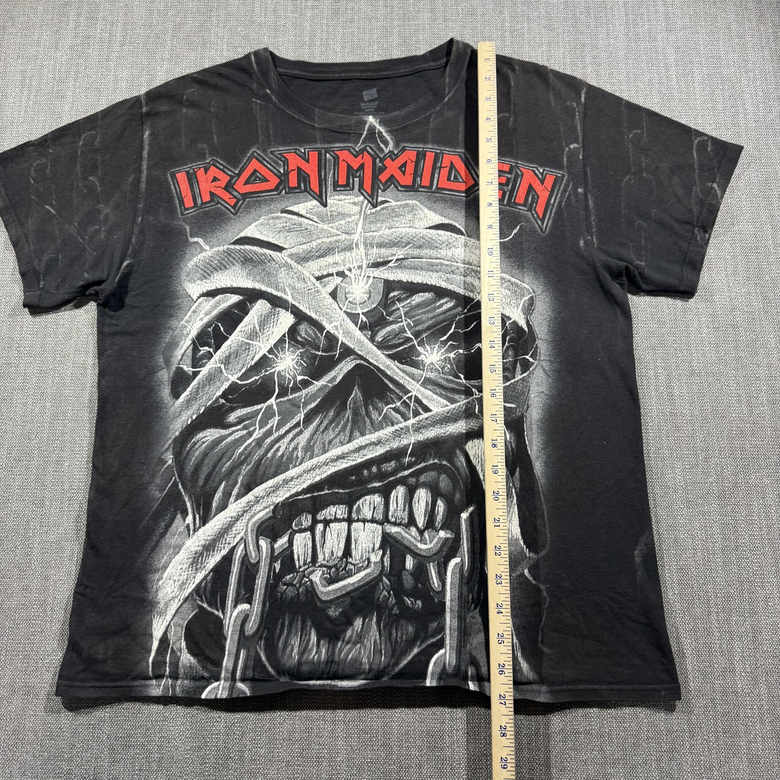 Iron Maiden Shirt Mens Medium Black Eddie Chains Metal Band Graphic Tee Hanes gallery