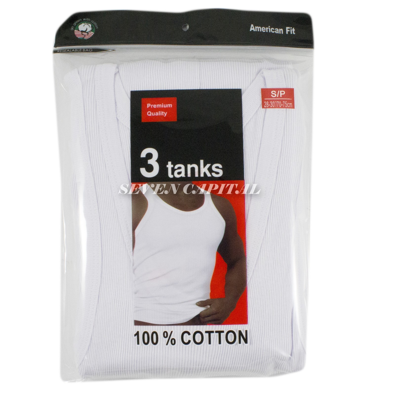 3 6 Packs Mens 100% Cotton Tank Top White Wife Beater A-Shirt Undershirt Ribbed gallery