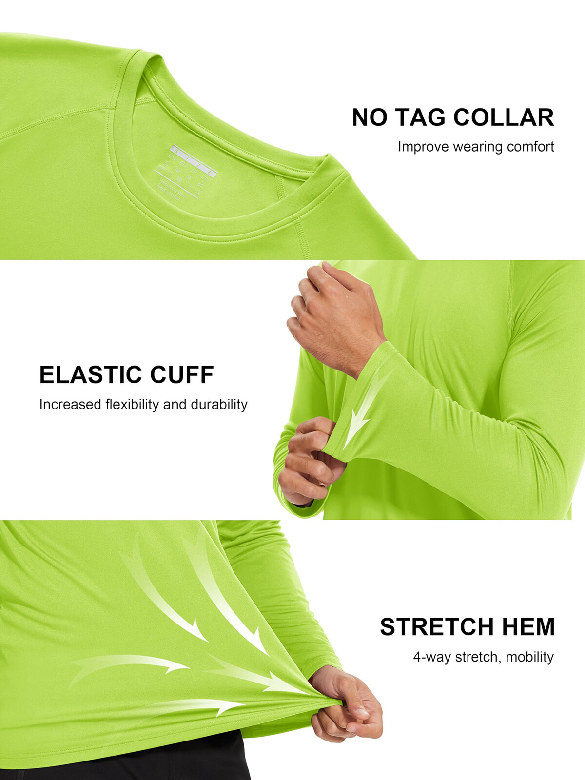 Men's UPF50+ T-Shirt Long Sleeve Outdoor Sun Protection Fishing Performance Tops gallery