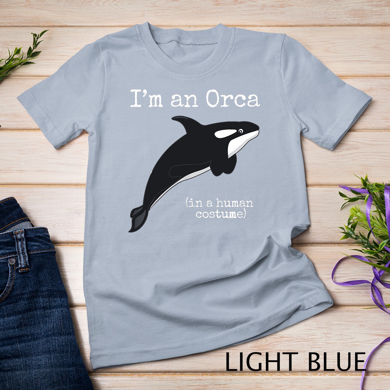 Orca Killer Whale Costume I'm an Orca in a Human Costume Unisex T-shirt gallery