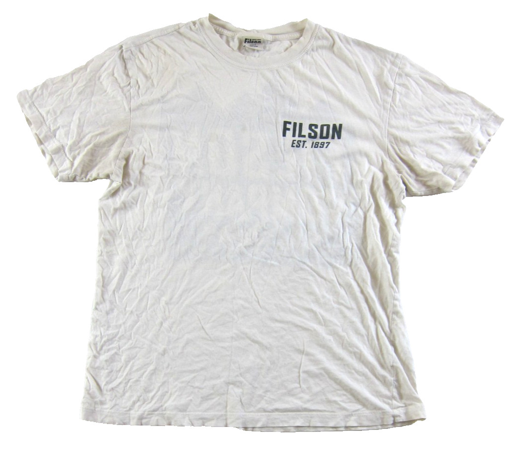 Filson Company Est. 1897 Green Off White Worn In Distressed T-Shirt Men Medium gallery