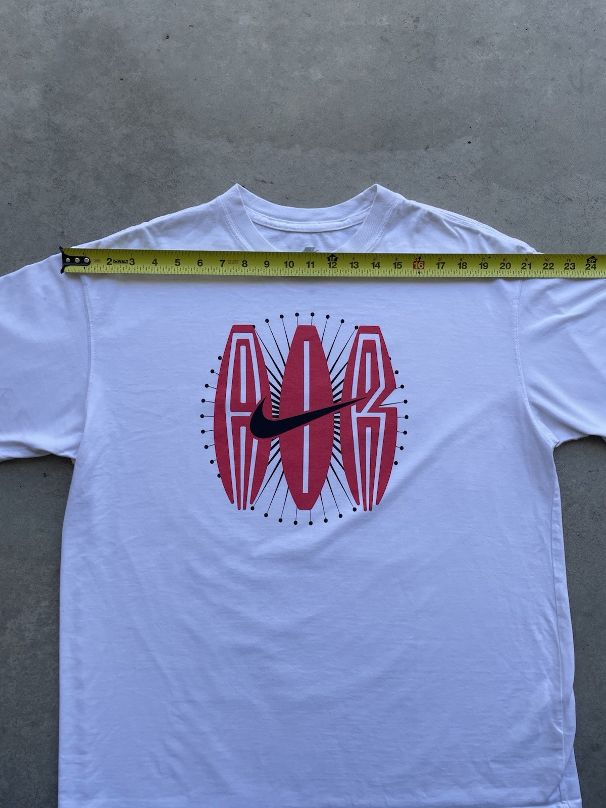 Nike Air Graphic Tee Shirt Mens Large White/Red With Swoosh Y2K gallery