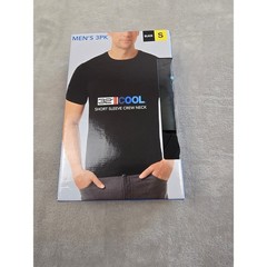 32 Degrees Cool Short Sleeve Crew Neck T-Shirt Men Small Black 3-Pack Quick Dry