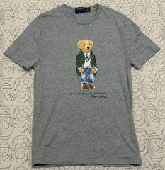 Polo Ralph Lauren Classic Fit Men’s Small Crewneck Preppy Bear Polo Bear Gray