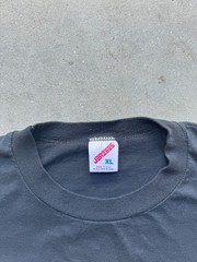 1990s fishing graphic single stitch black tee shirt jerzees XL