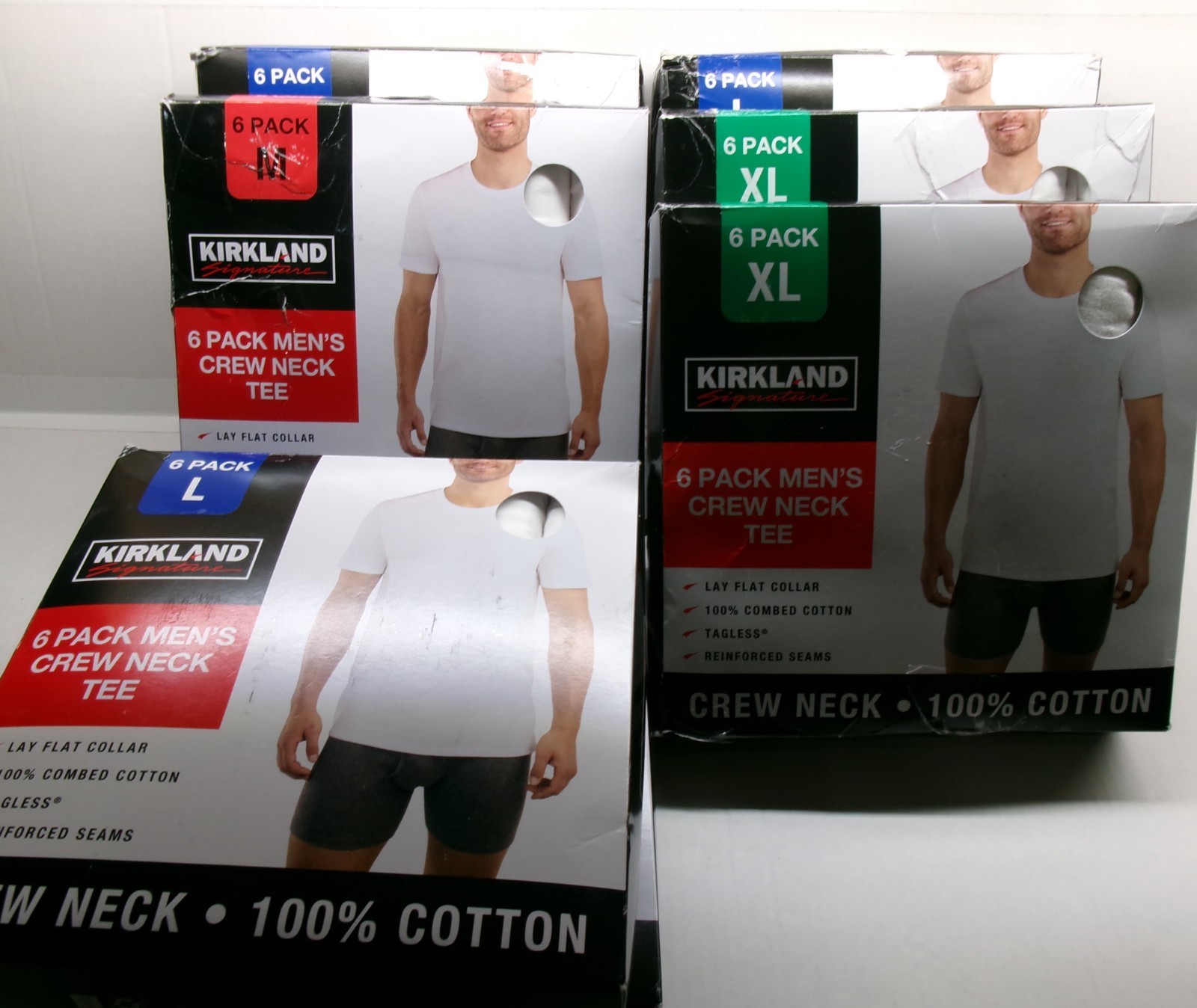 100% Combed Cotton Tee shirts lay flat Collar Reinforced Seams Crew Neck 6ct gallery