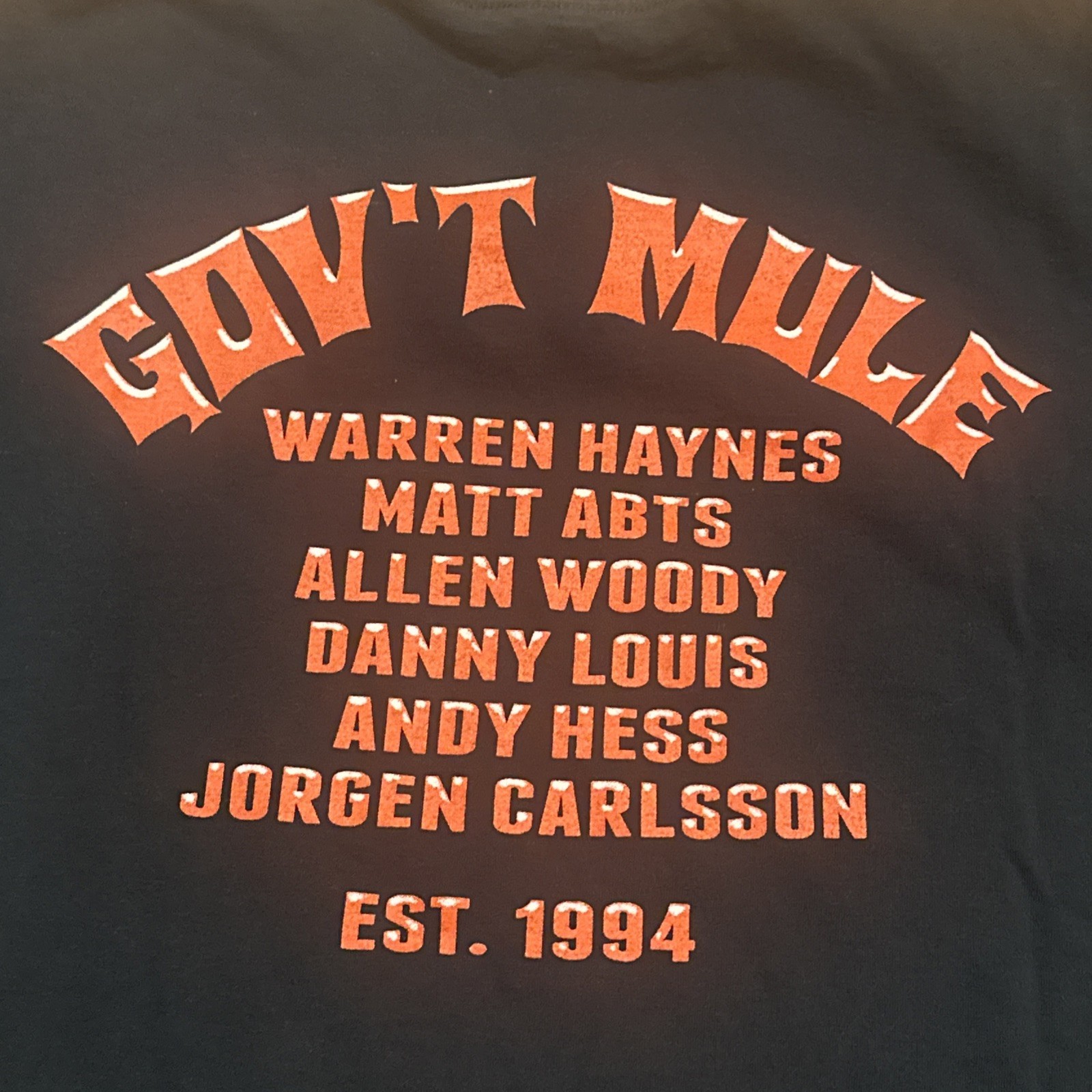 Gov’t Mule 20th Anniversary Tour Shirt - "20 Years and Kicking" - Fits Large gallery