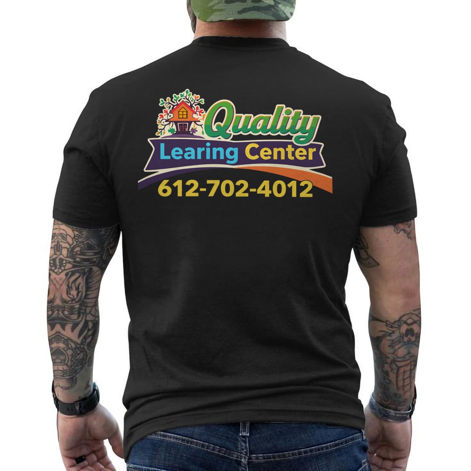 Quality Learing Center T Shirt learning somali day care Parody Education ON BACK gallery