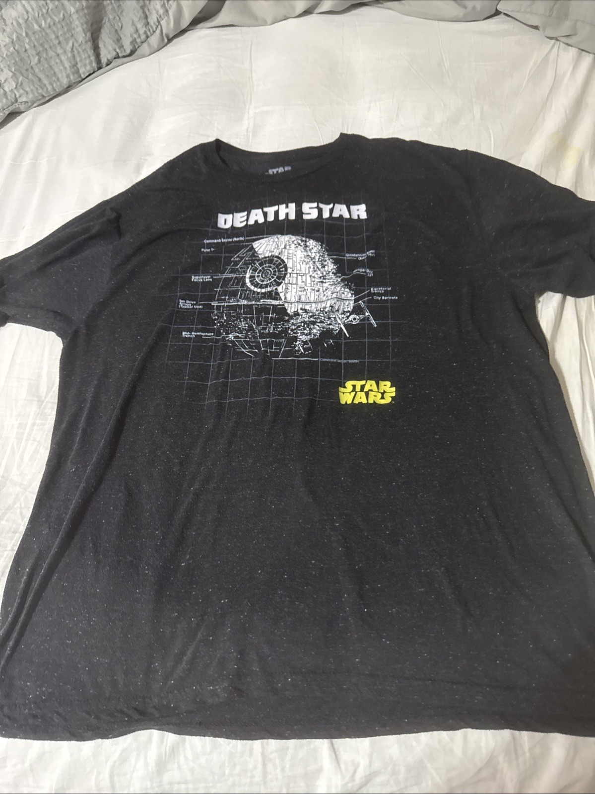 Star Wars Fifth Sun T-Shirt Death Star Graphic Tee Mens Size XL Tee BlackSpeckle gallery