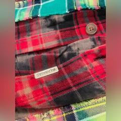 Valabasas v bleached patchwork men flannel shirt Sz L