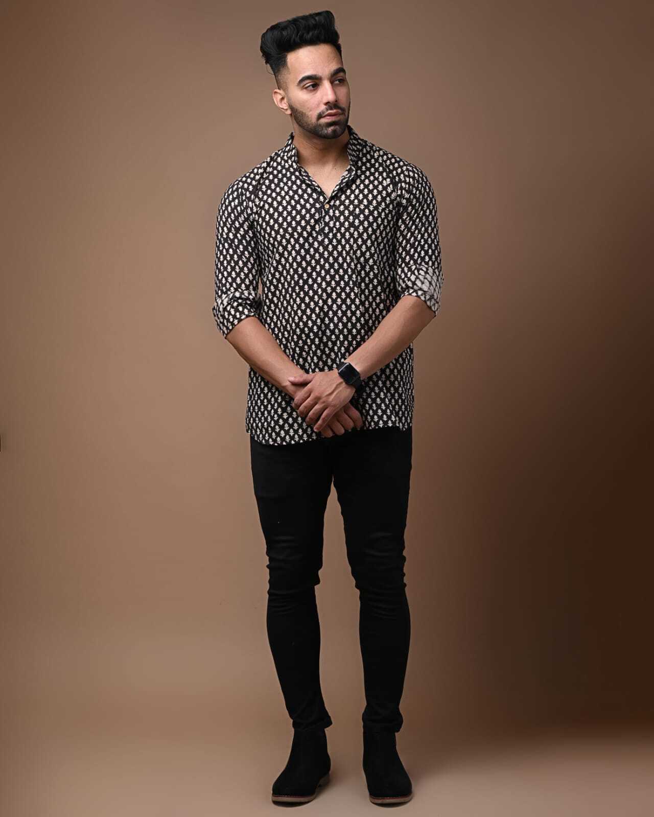 New! Pure Cotton Hand Block Print Short Kurta Pure Cotton for Men gallery