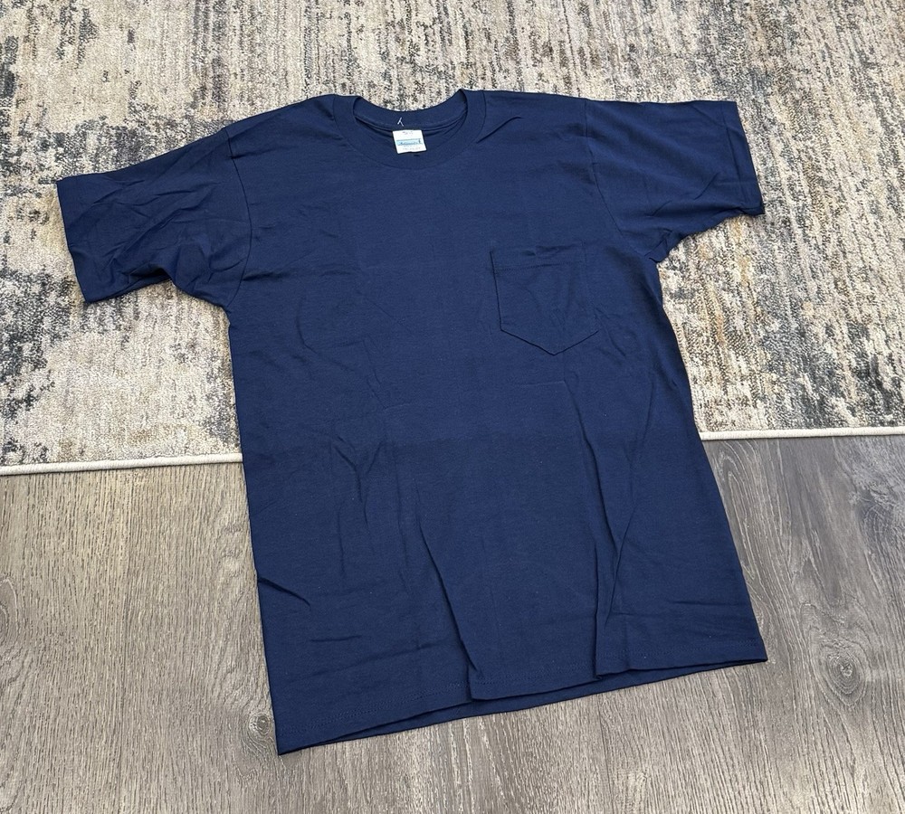 VINTAGE 70s Pocket Tee—Sears Fieldmaster T Shirt—MADE IN USA—Thin DEADSTOCK Med