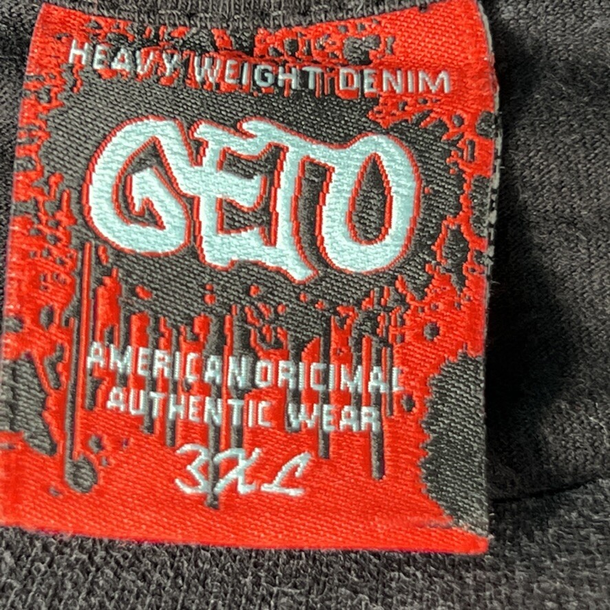 Geto Jeans Men Shirt XXXL Skull Crossbone Metallic Stud Shiny Work Party Core Go gallery