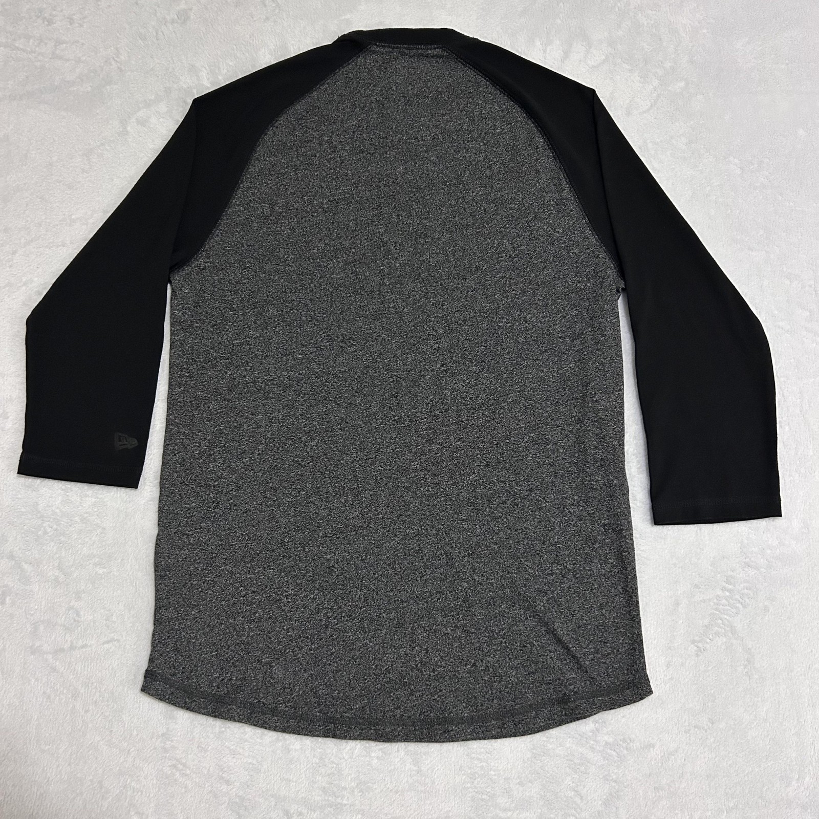 Night Moves T-Shirt Heather Gray Black Raglan Sleeve Graphic Tee New Era Sz S/P gallery