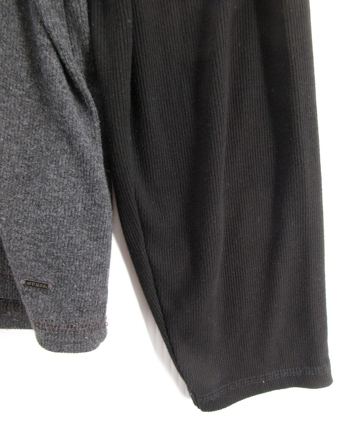 Guess Shirt Men XL Gray Pullover Henley Thermal Waffle Casual Preppy Raglan gallery