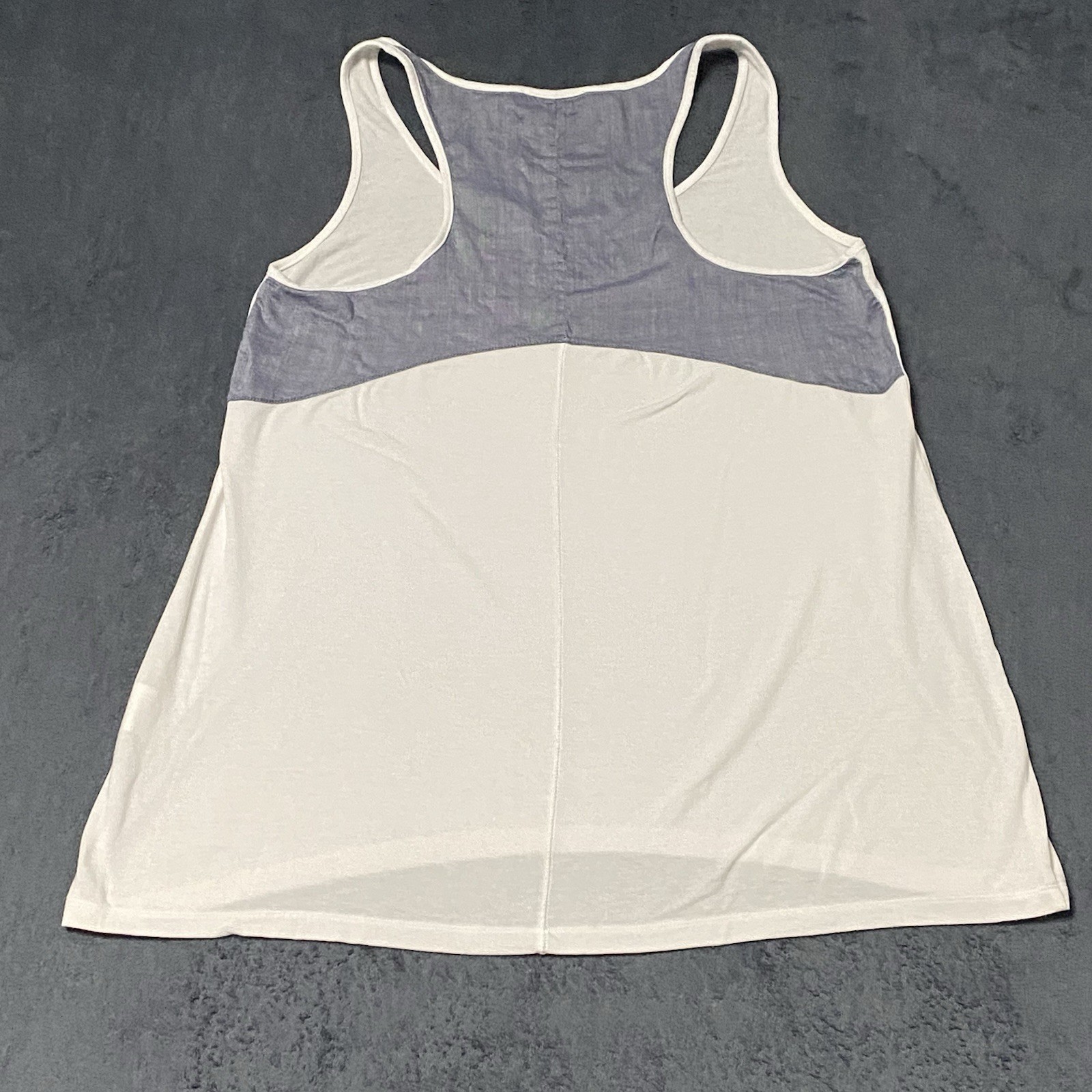Vince Shirt Mens M White Blue Tank Top Scoop Neck Lightweight Elevated Basic gallery
