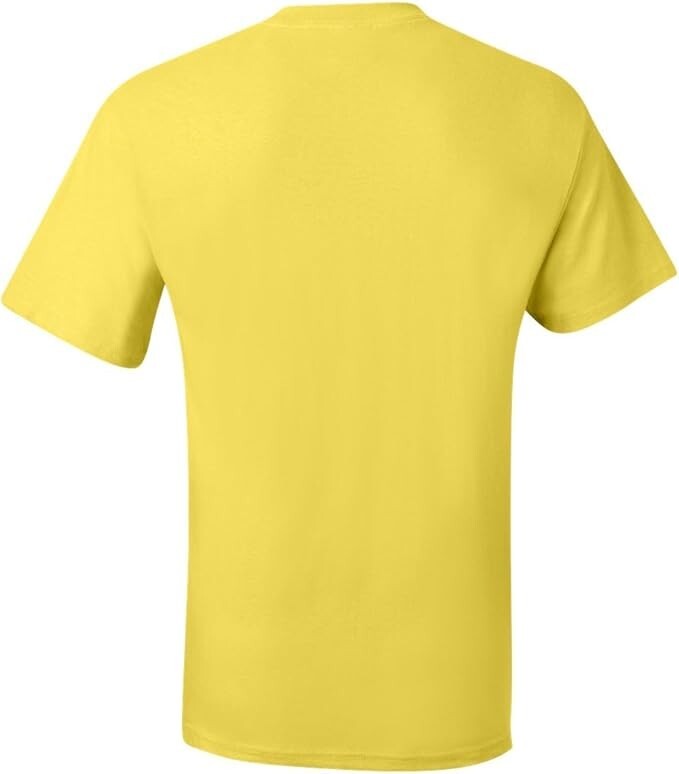 Hanes Beefy-T Unisex Pocket T-Shirt #5190 Crew Neck Short Sleeves Yellow Size XL gallery