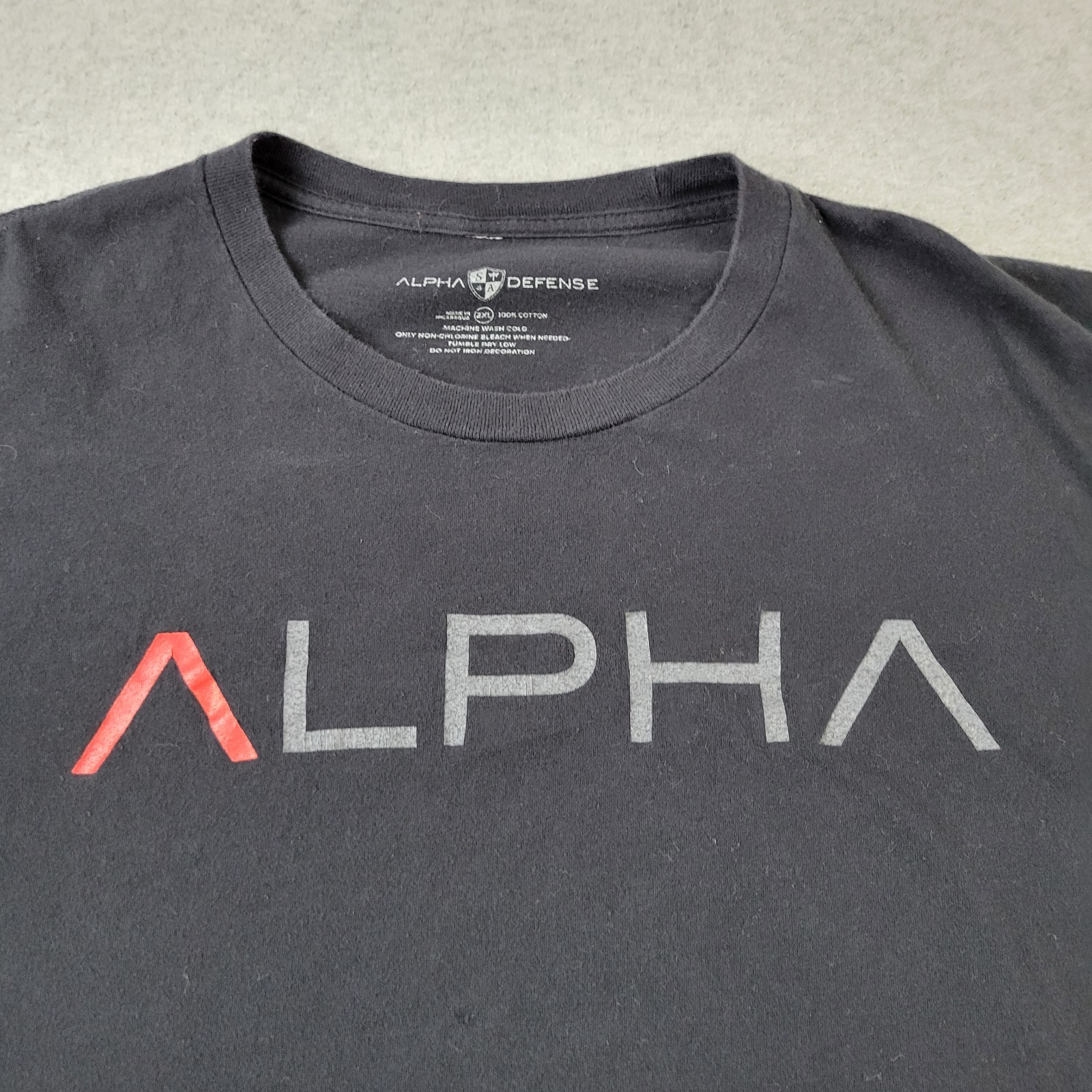 Alpha Shirt Mens 2XL XXL Black Graphic Print Short Sleeve gallery