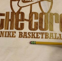 Nike Basketball, True to the Core, White Adult XL Graphic Swoosh Logo Tee Shirt