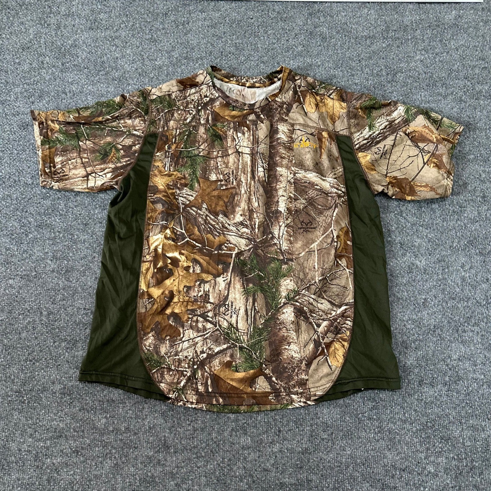 Habit Shirt Mens Size L Realtree Camo Green Short Sleeve Hunting Performance Tee