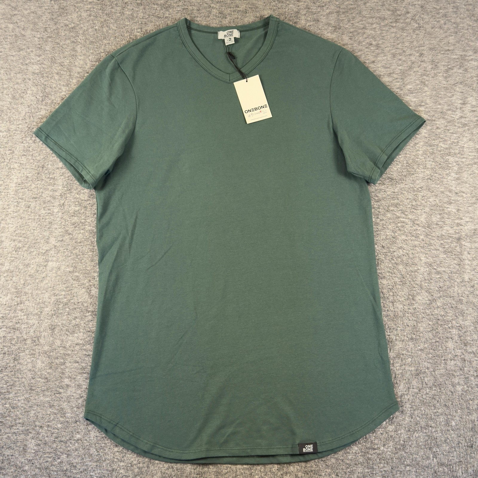ONEBONE Shirt Mens 2XL Green Big & Tall Stretch Crewneck Tee T-Shirt Soft Casual