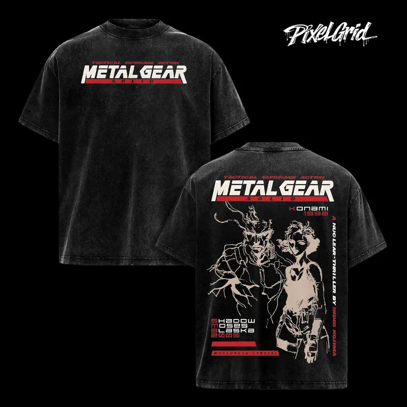 Metal Gear Solid 4 solid Washed Tshirt, Premium TShirt "Tactical Espionage Actio gallery