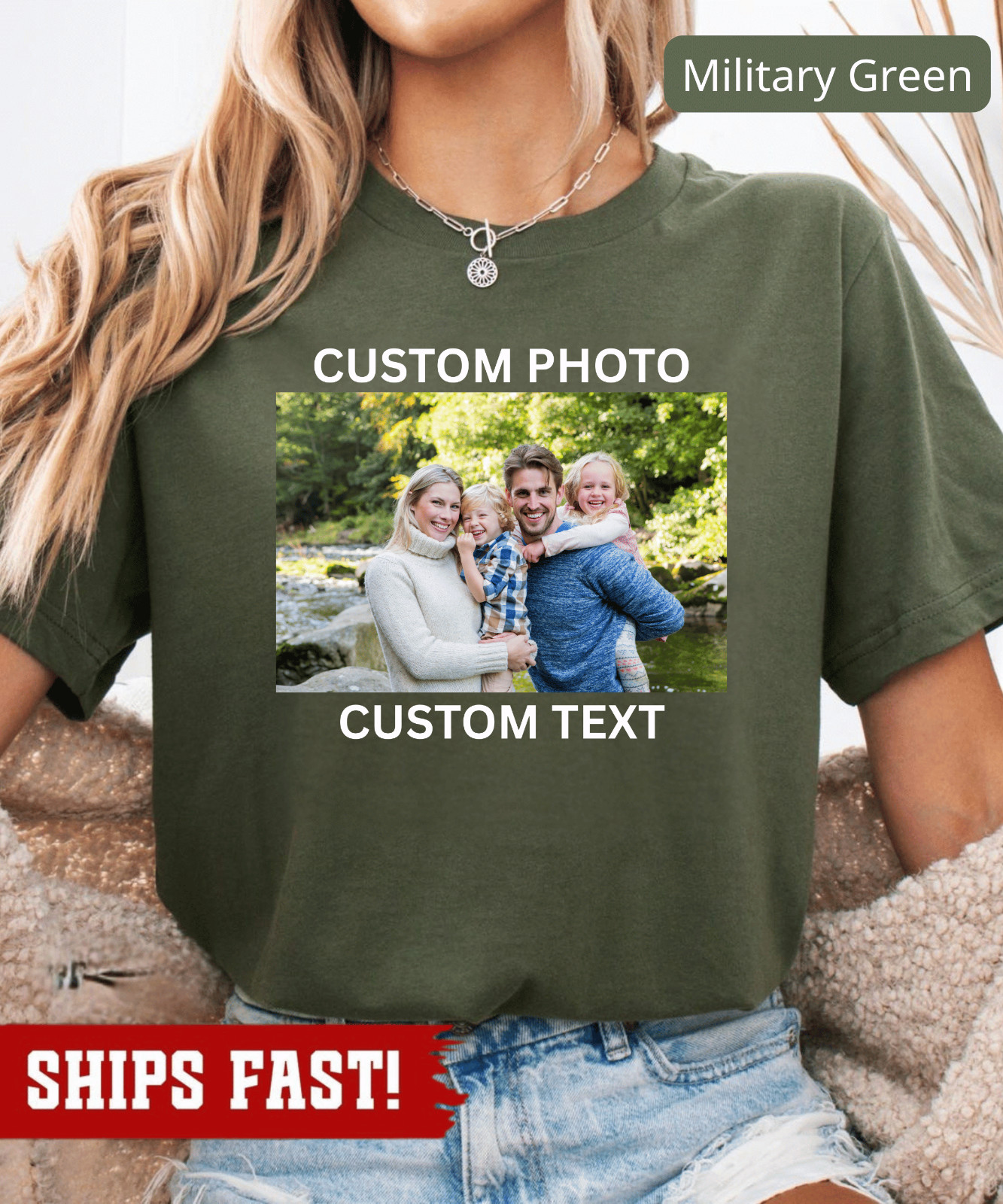 Custom Photo Shirt, Personalized T-Shirt, Family Picture Tee, Logo Image Shirts gallery