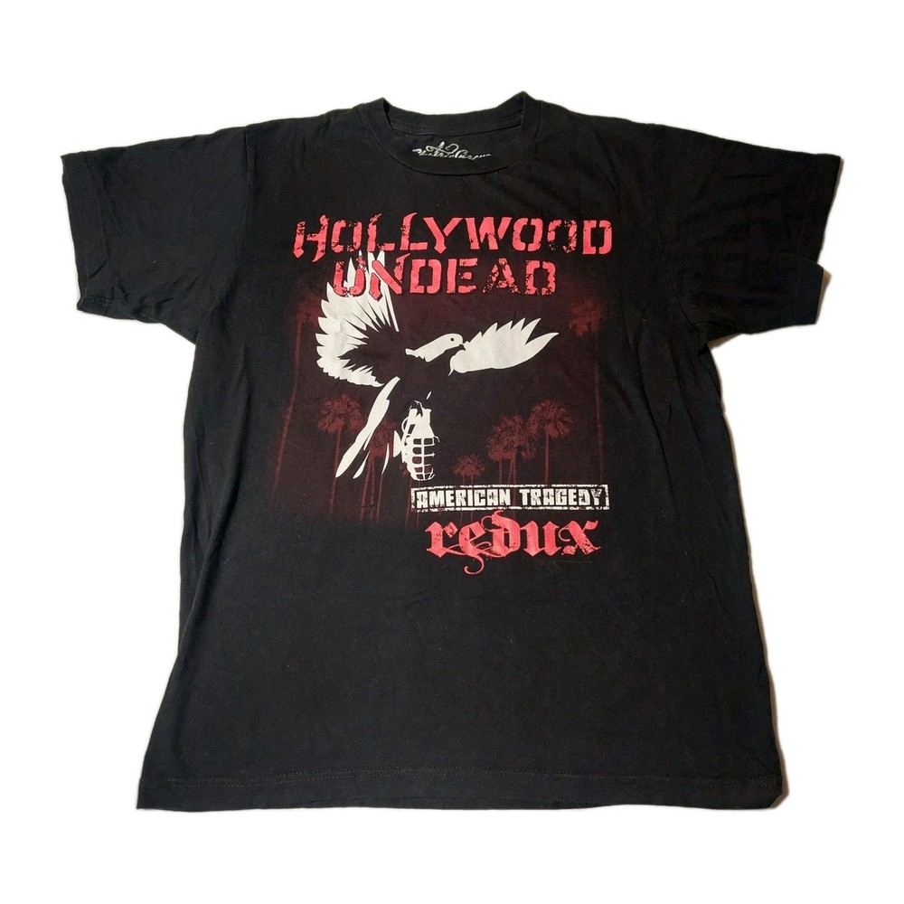 Hollywood Undead American Tragedy Redux Album Cover Men’s Black Large Shirt