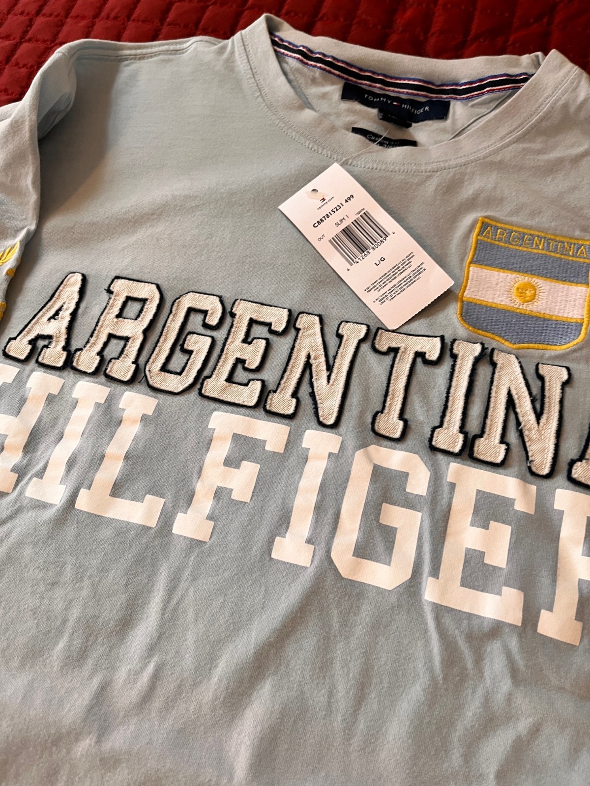 Argentina Football FIFA world cup Soccer Tee Shirt Tommy Hilfiger brand gallery