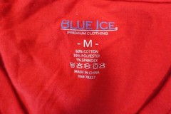 BLUE ICE CLOTHING RED MEDIUM STRETCH VNECK TEE TSHIRT MENS NWT NEW