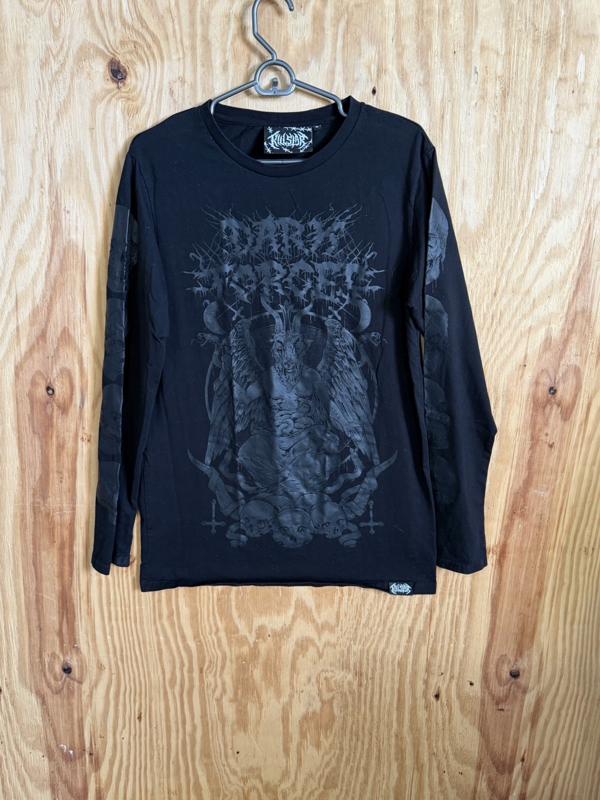 Killstar Gothic Goth Okkult Langarm T-Shirt – Dark Forces Baphomet Schädel Sz S