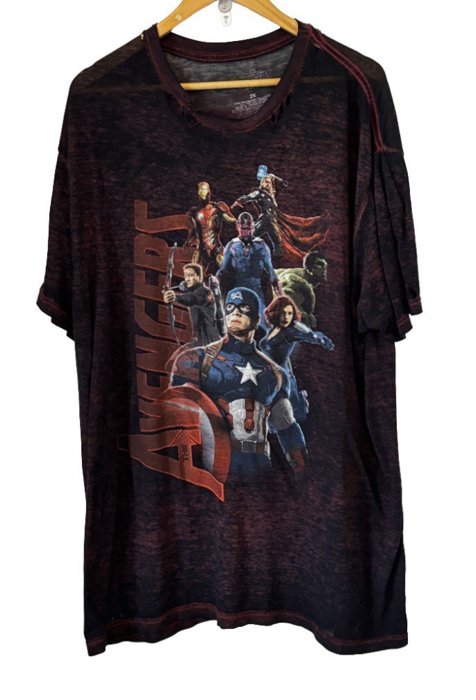 Thrashed Avenger Paper Thin S/S T Shrt Men 2XL Grunge Distressed