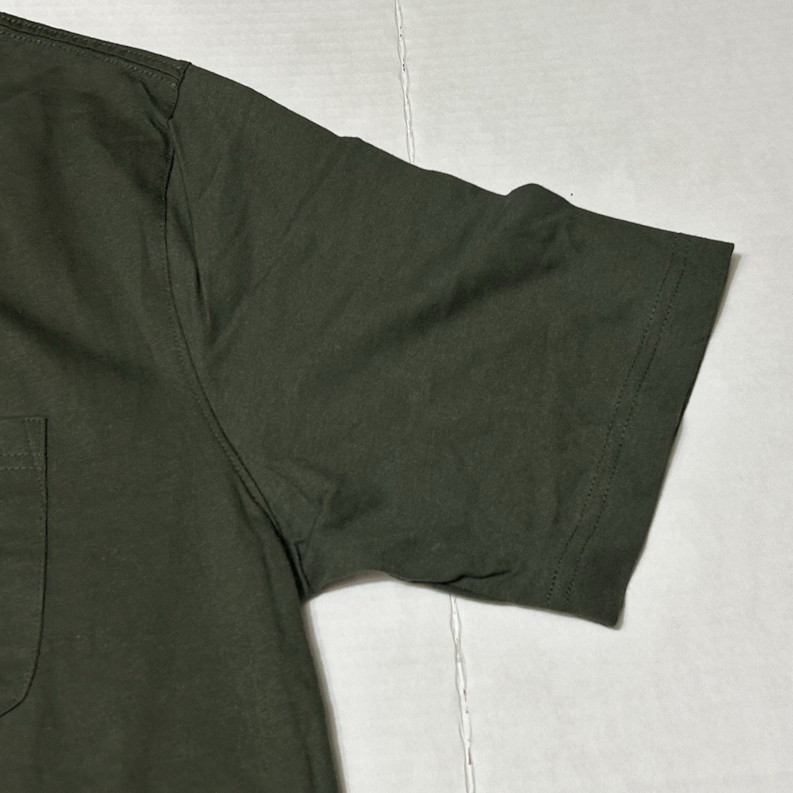 COVINGTON Pocket T-Shirt Large Dark Green NWT Solid Blank Plain Casual Dress Vtg gallery