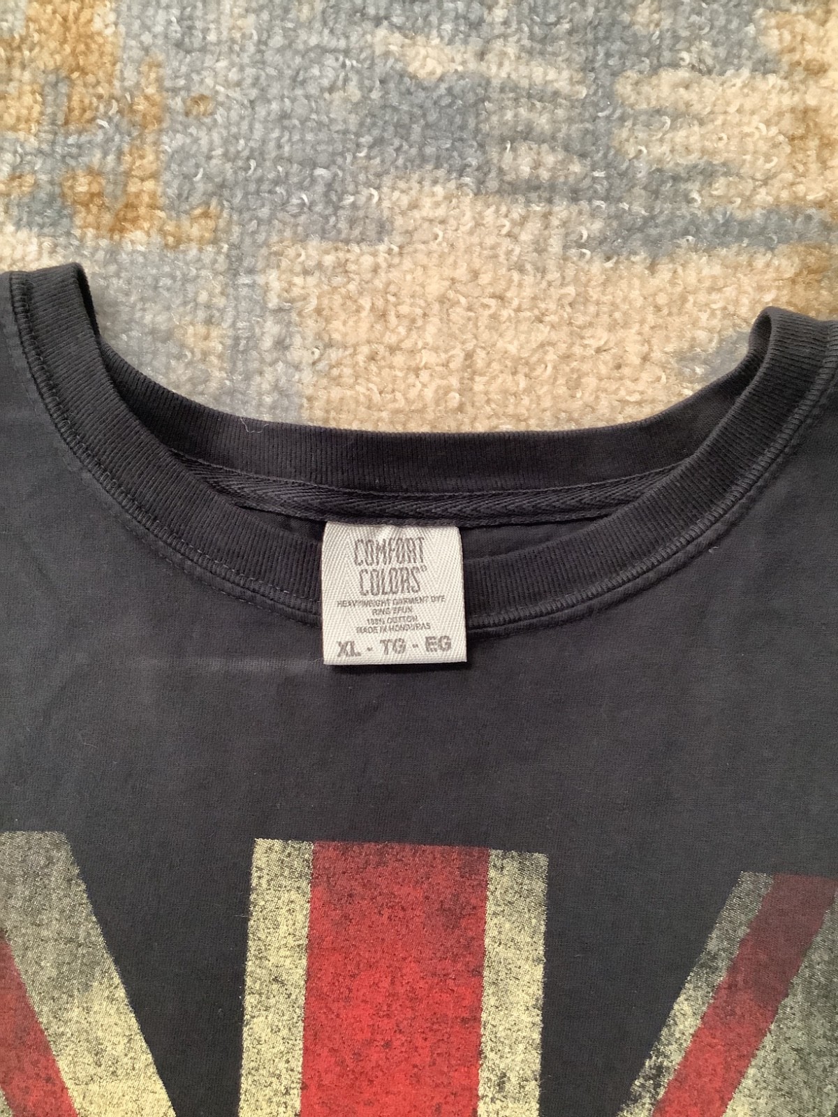 The Struts Union Jack Graphic Band T-Shirt Mens XL Black USED gallery