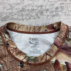 Aftco Guy Harvey Camouflage Shirt Medium Brown Performance Fish Hiker Boat Shark
