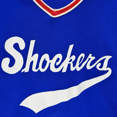 Shockers Baseball Jersey Blue White Softball Rockabilly Retro Vintage 70s 80s