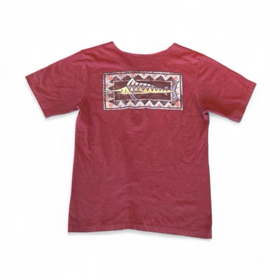 Vintage Single Stitch St. Kitts Tourist Tee Distressed Cut Collar Burgundy M gallery
