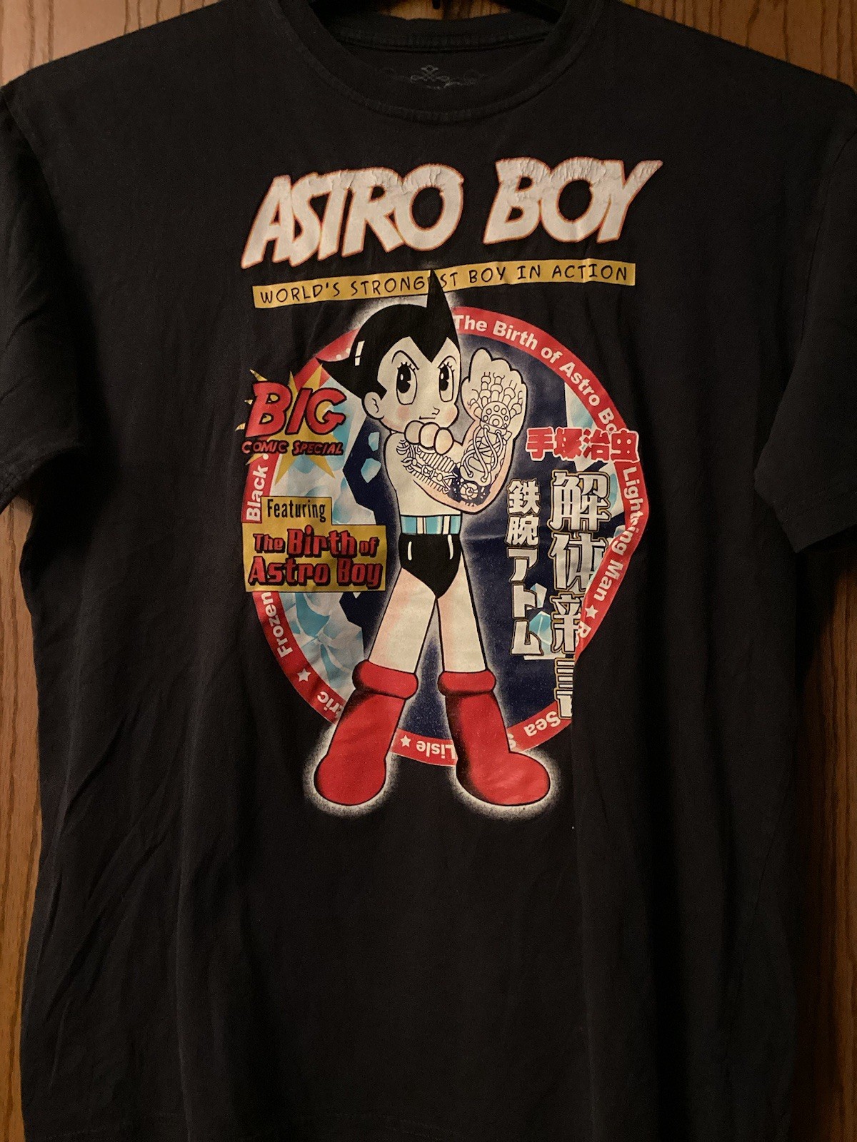 Astro Boy – “World’s Strongest Boy In Action” – Blue Shirt – XL- Vintage Tee