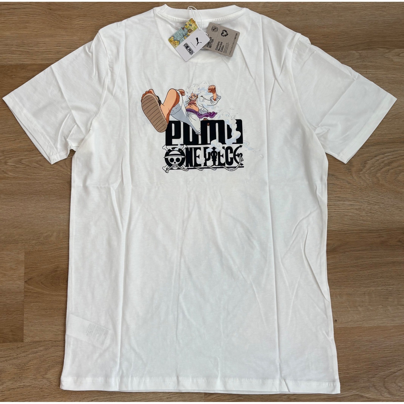 NWT Men's Puma x One Piece Luffy Graphic T-Shirt - Small - White gallery