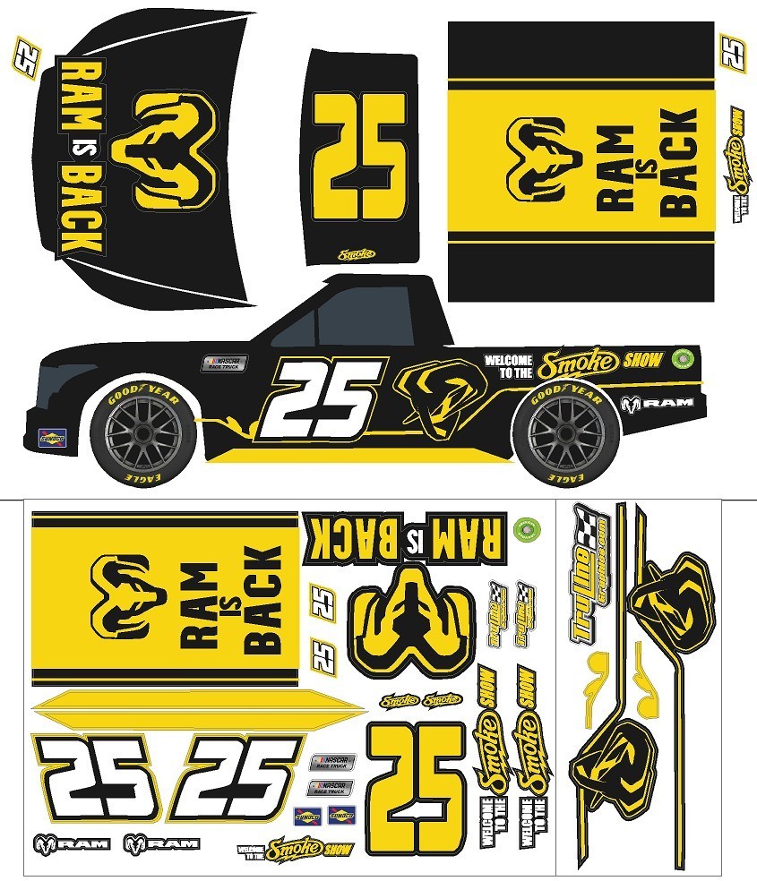 LOSI Nastruck – 25 RAM Smoke Show RC Decal Sheet