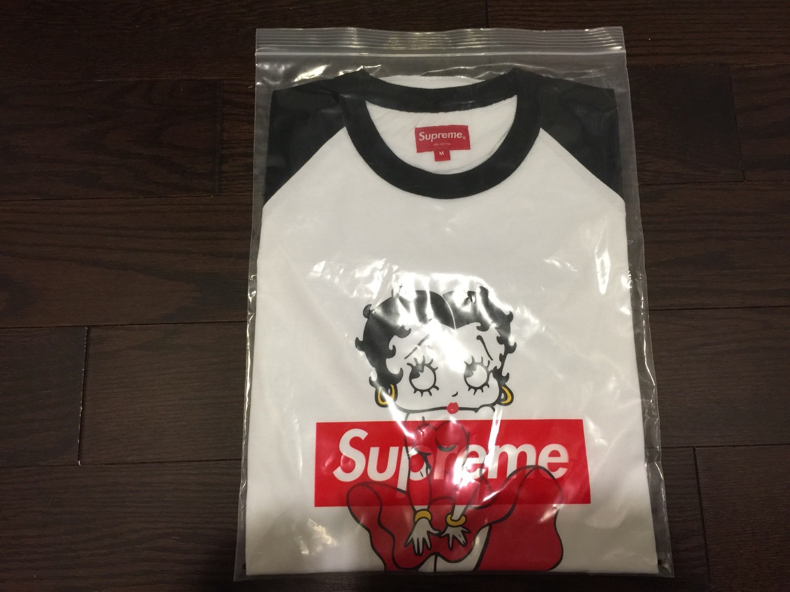 Supreme Betty Boop Raglan L/S Tee SS16 Black Sz M gallery