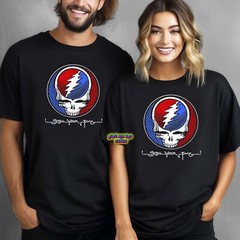 The Grateful Dead Steal Your Face Classic Rock Band T-Shirt Black S-3XL