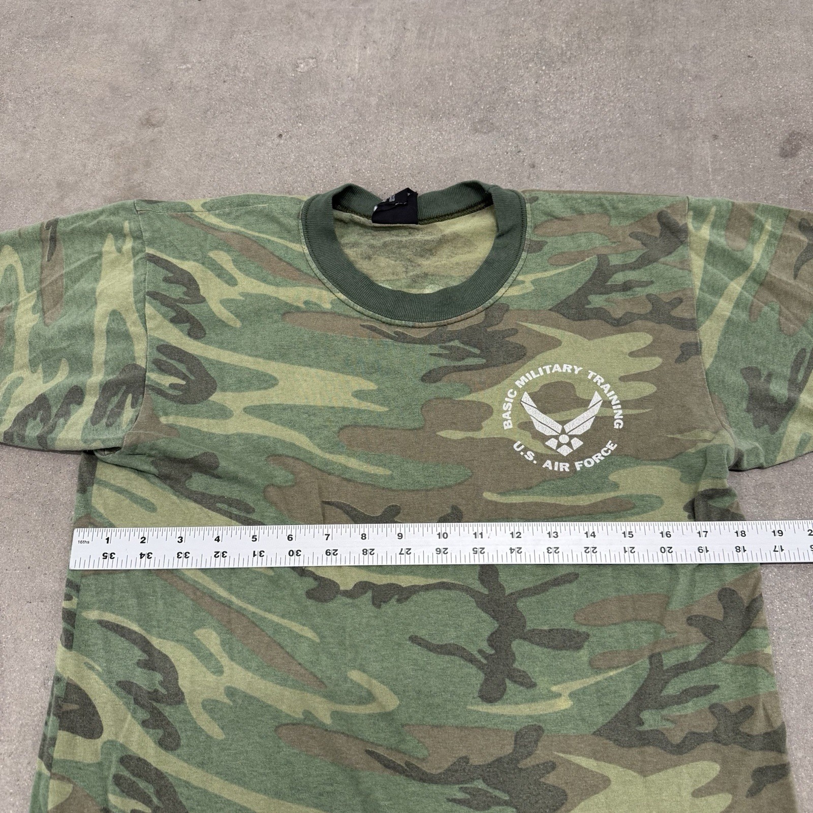Vintage US Airforce Camo Shirt Medium Rothco 321st Training Squadron Grunge Thin gallery