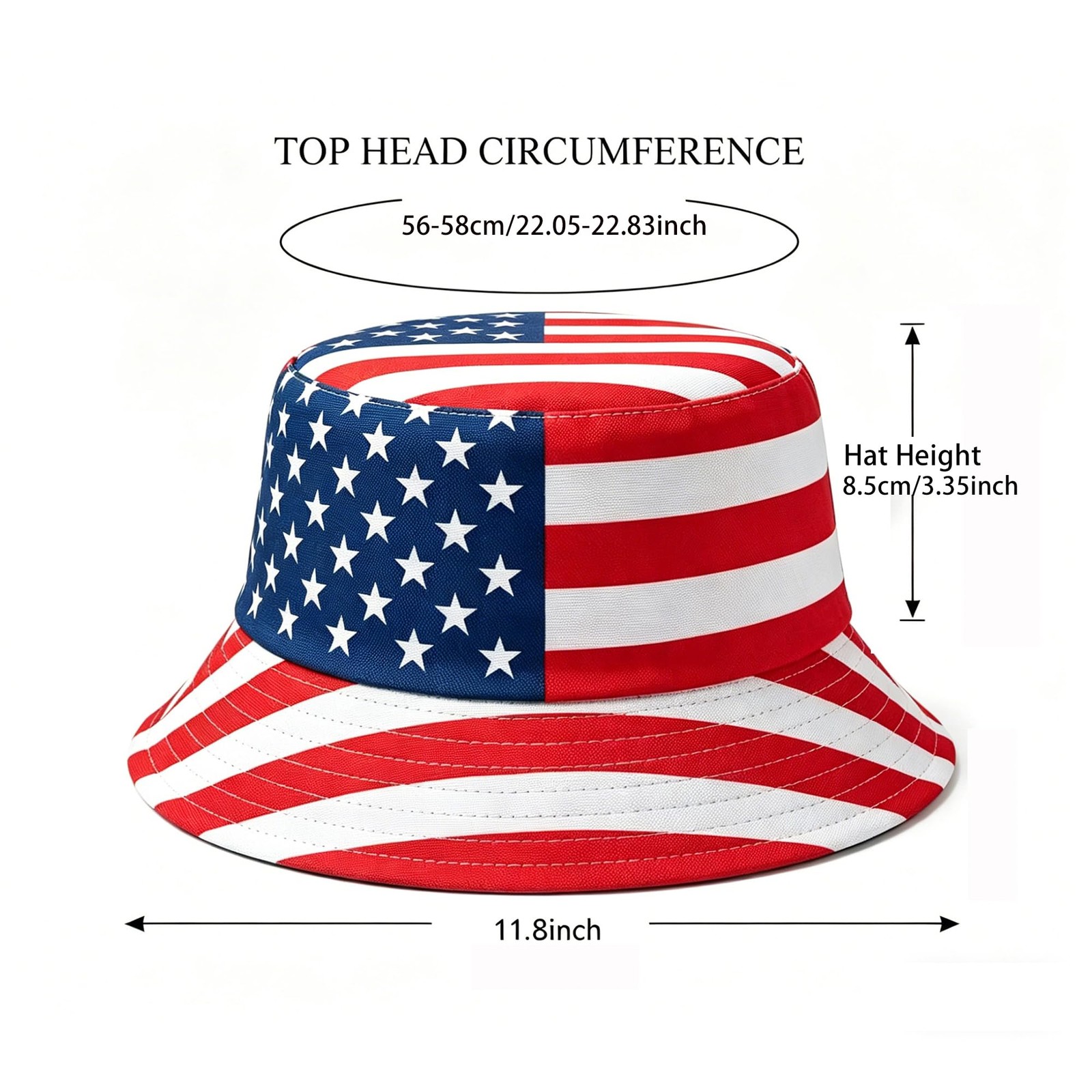 American-Flag-Bucket-Hat Reversible-Patriotic-USA-Cap Stars Stripes Outdoor F... gallery