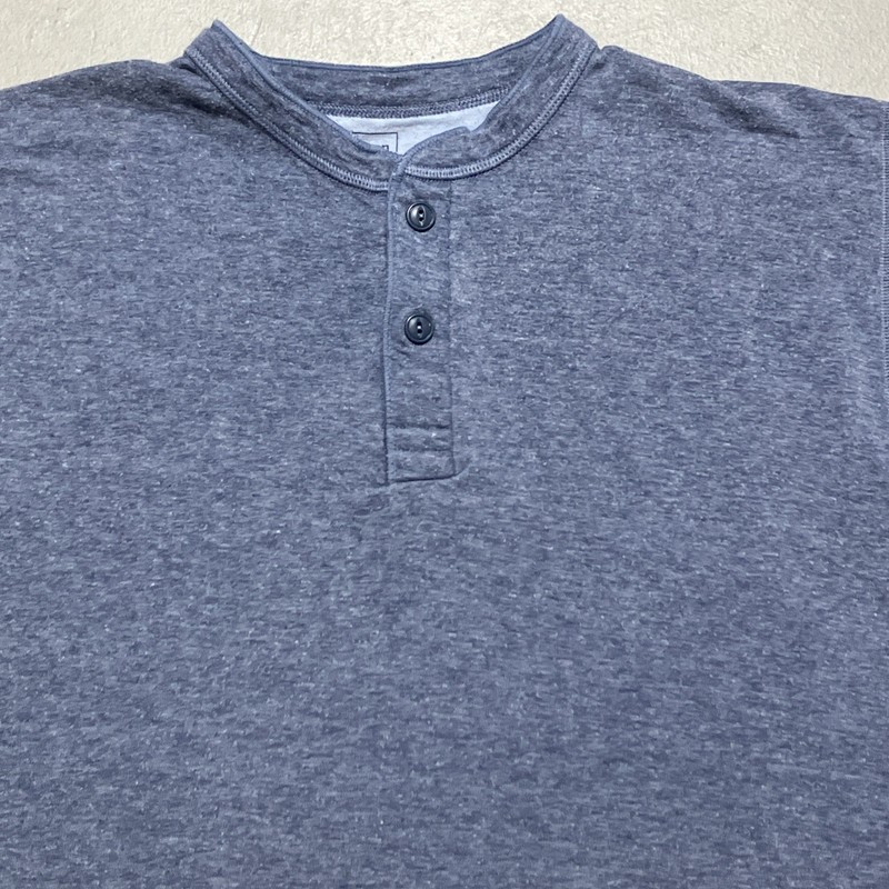 L.L. Bean Two-Layer River Driver's Shirt Sz L Tall Blue Wool Blend Henley gallery
